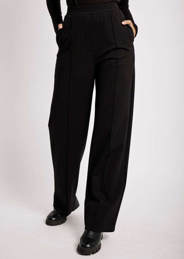 Casual Tailored Ponti Pants in Black