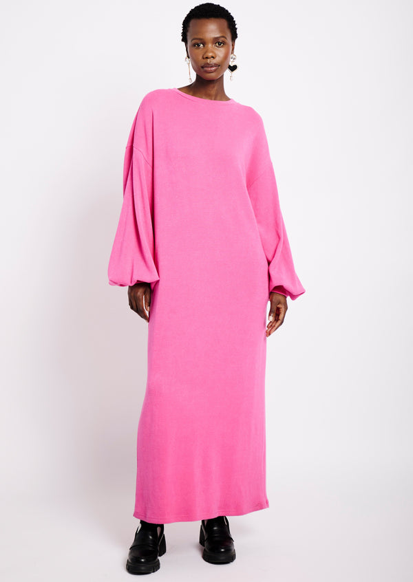 Cut and Sew Maxi Dress in Pink