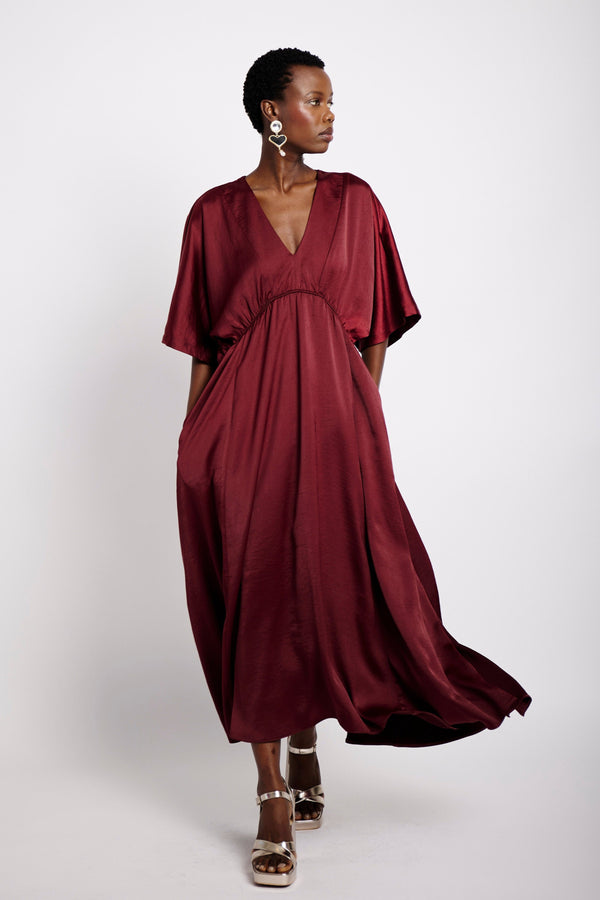 Joy Kaftan in Burgundy