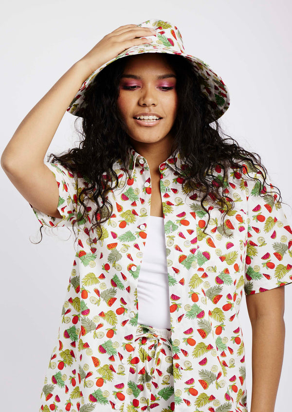 Summer Hat in Fruit Print