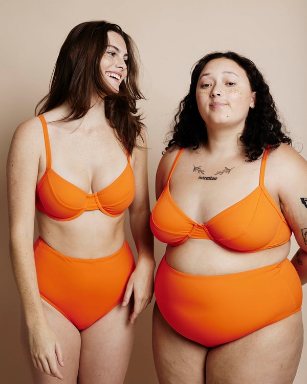 Orange Underwire Bikini Bottom