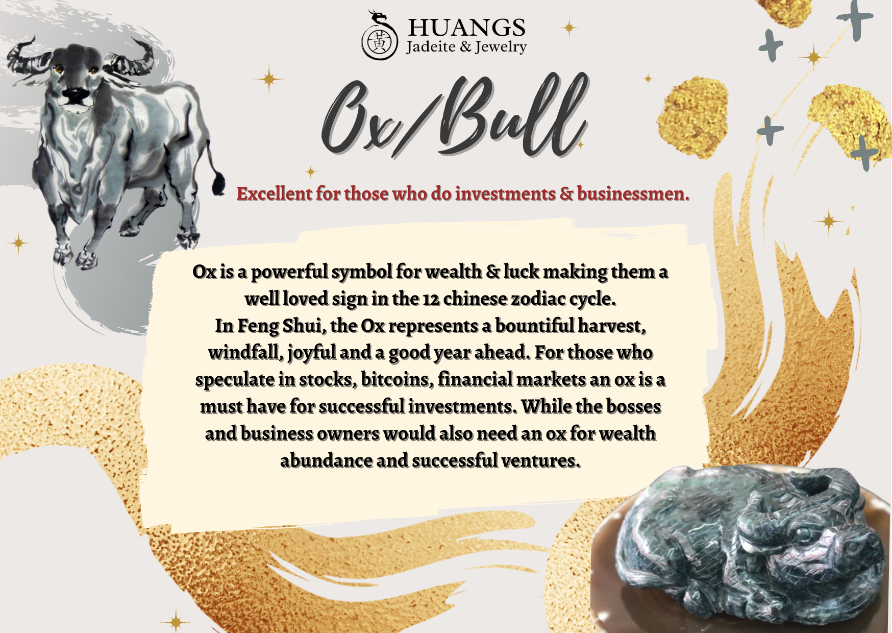 Ox Bull 牛 Huangsjewelry