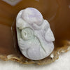 Type A Lavender Jade Jadeite Monkey & Peach 38.62g 47.7 by 35.5 by 11.5mm