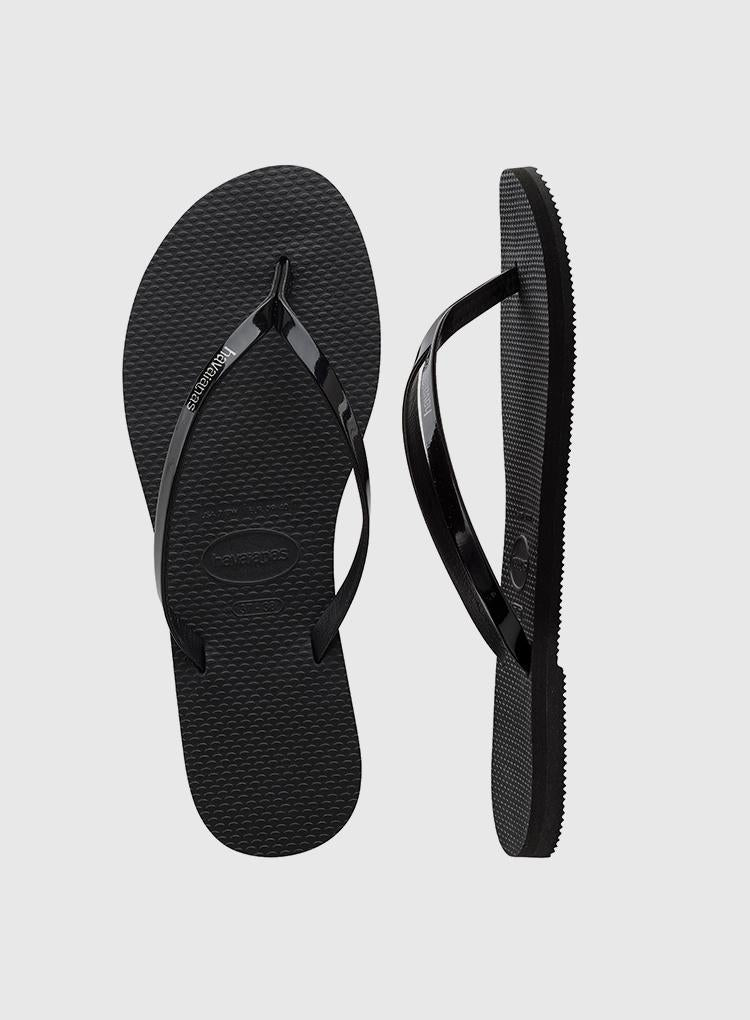 havaianas you metallic black