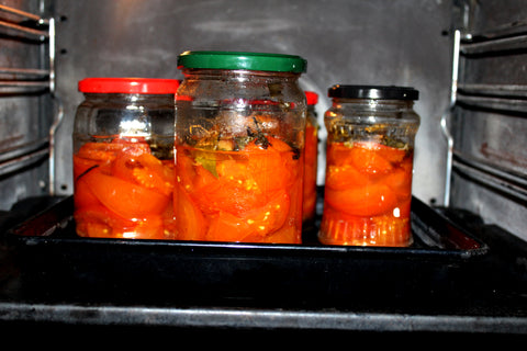 Henkogte tomater i ovnen