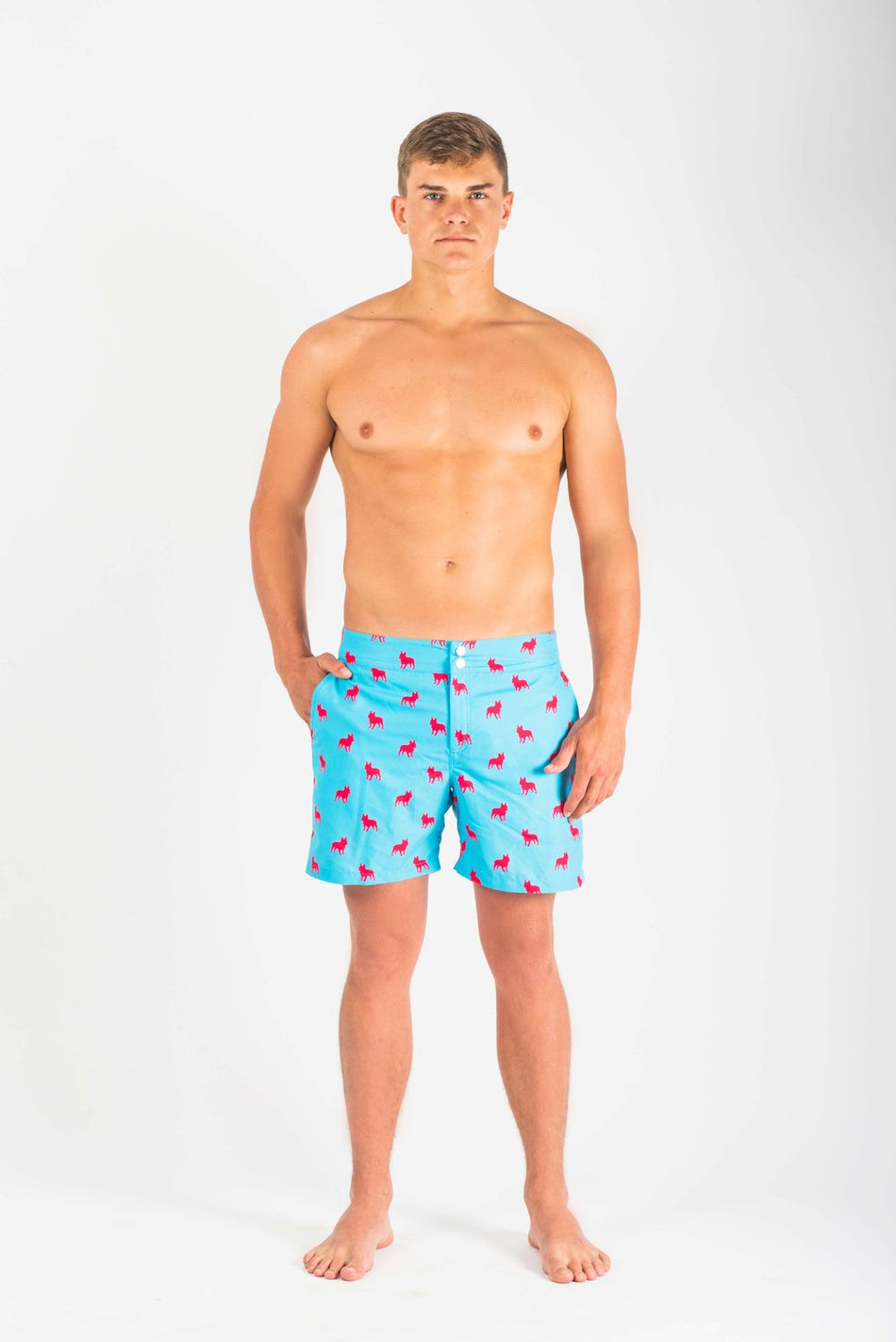 french bulldog swim trunks