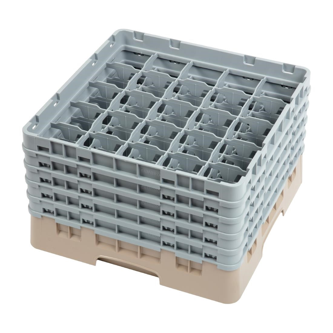 Cambro Camrack Beige 25 Fächer, maximale Glashöhe 257 mm