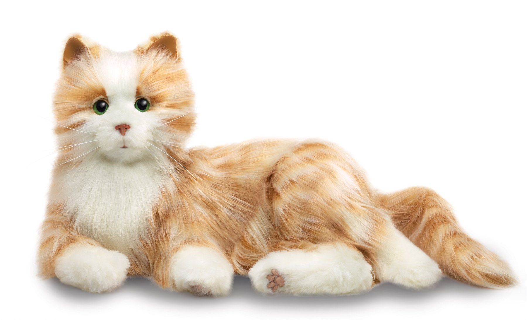 stuffed cat that meows and purrs