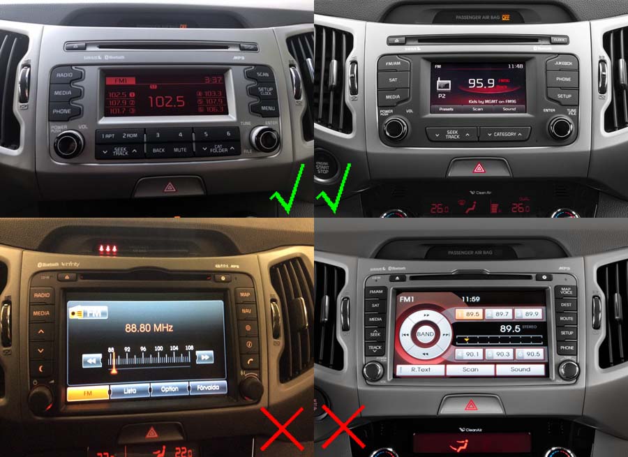 Kia Sportage Aftermarket Navigation DVD Car Stereo (20112016)