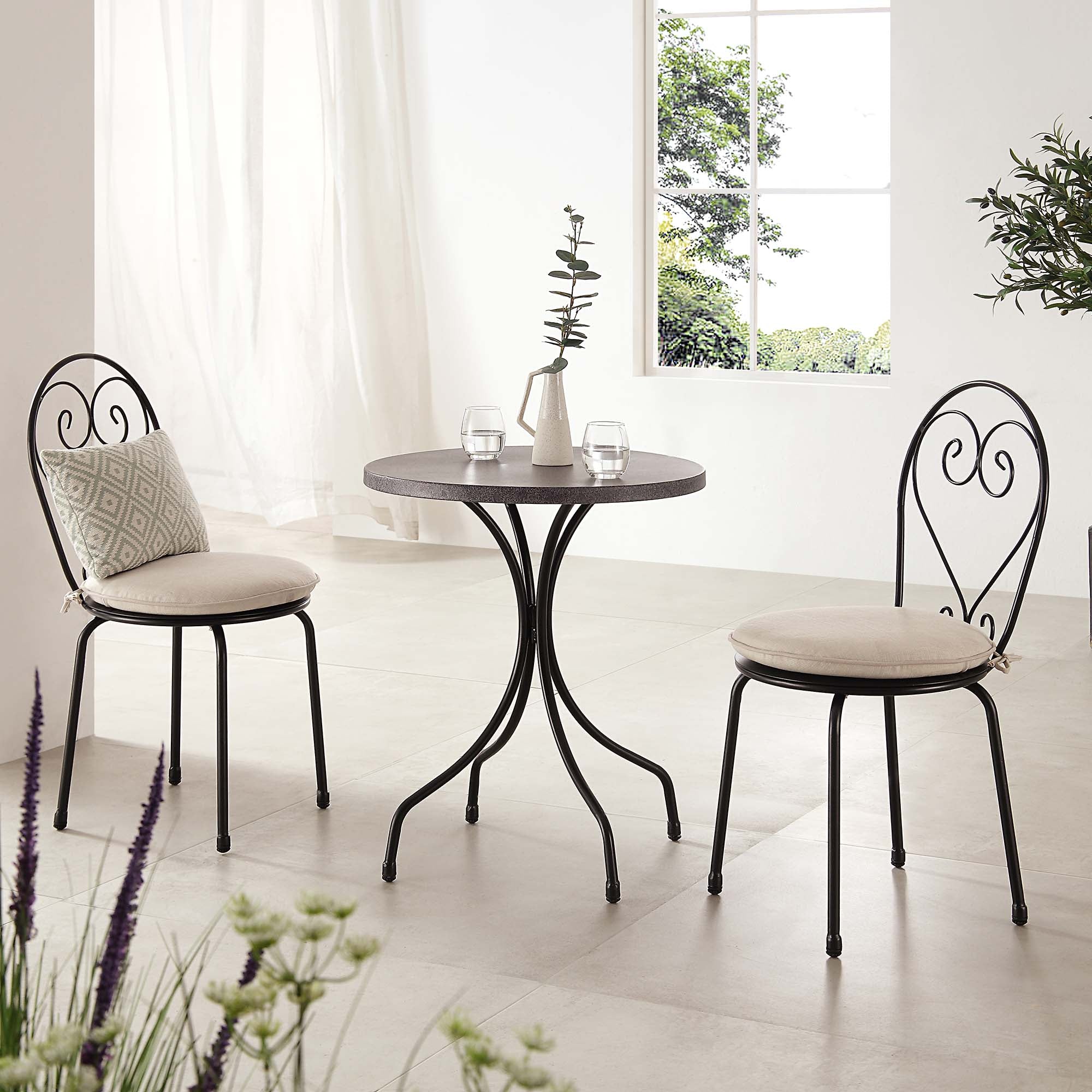 Haymes Metal Indoor and Outdoor Bistro Set