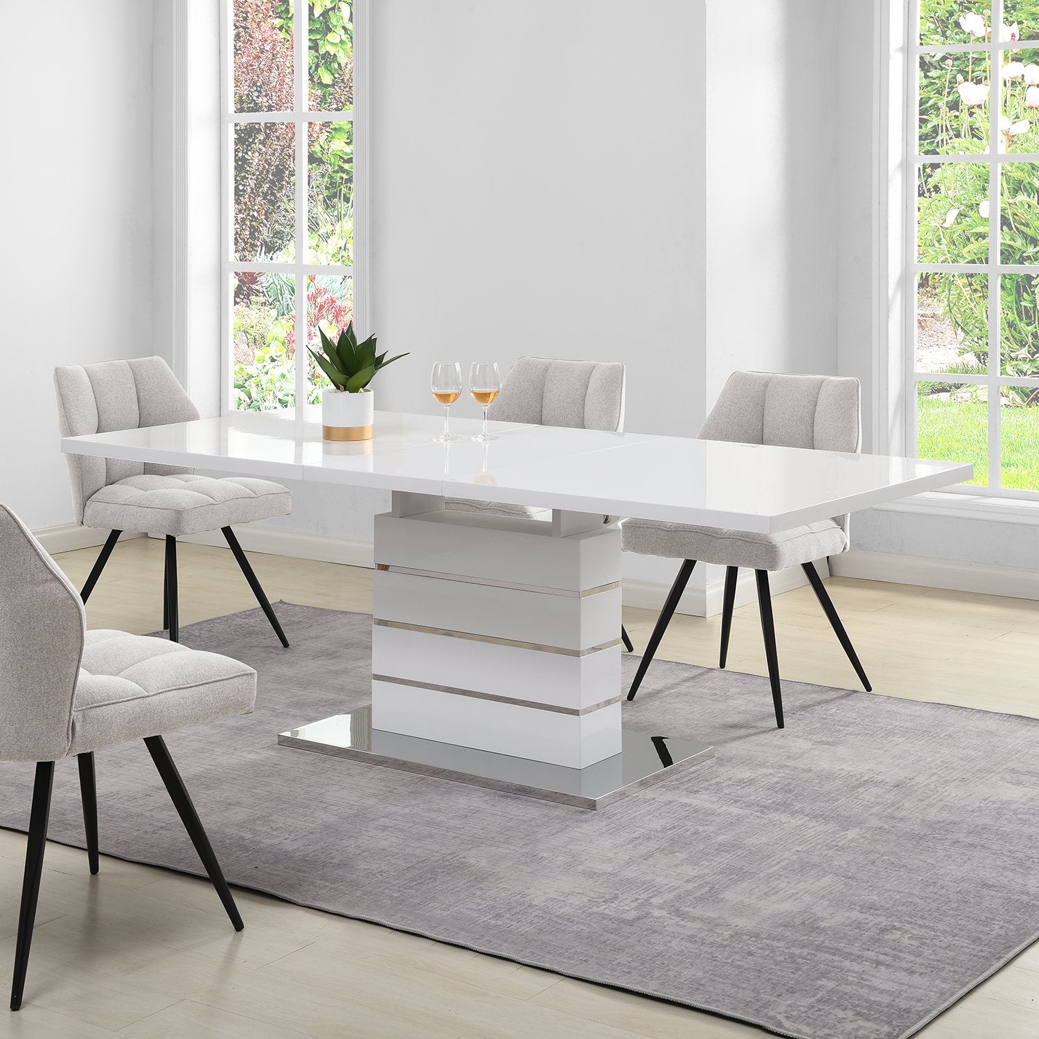 Hayne High Gloss White Extending Dining Table 6 To 8 Seater Shop   11853750 6ac3 4b79 Baa8 594b7ba9a0c7 2000x2000 