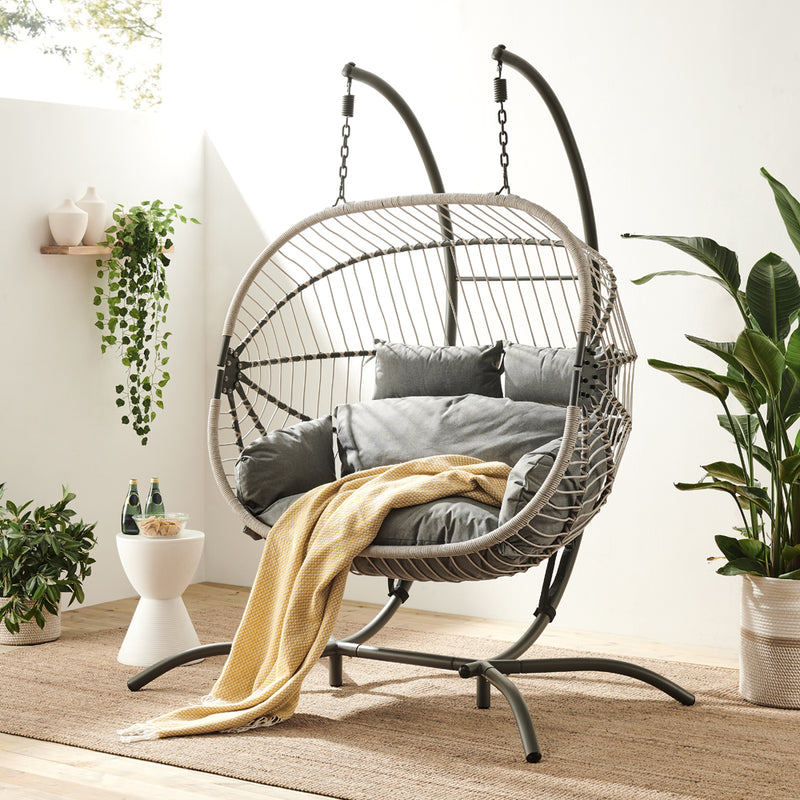 black outdoor swing chair