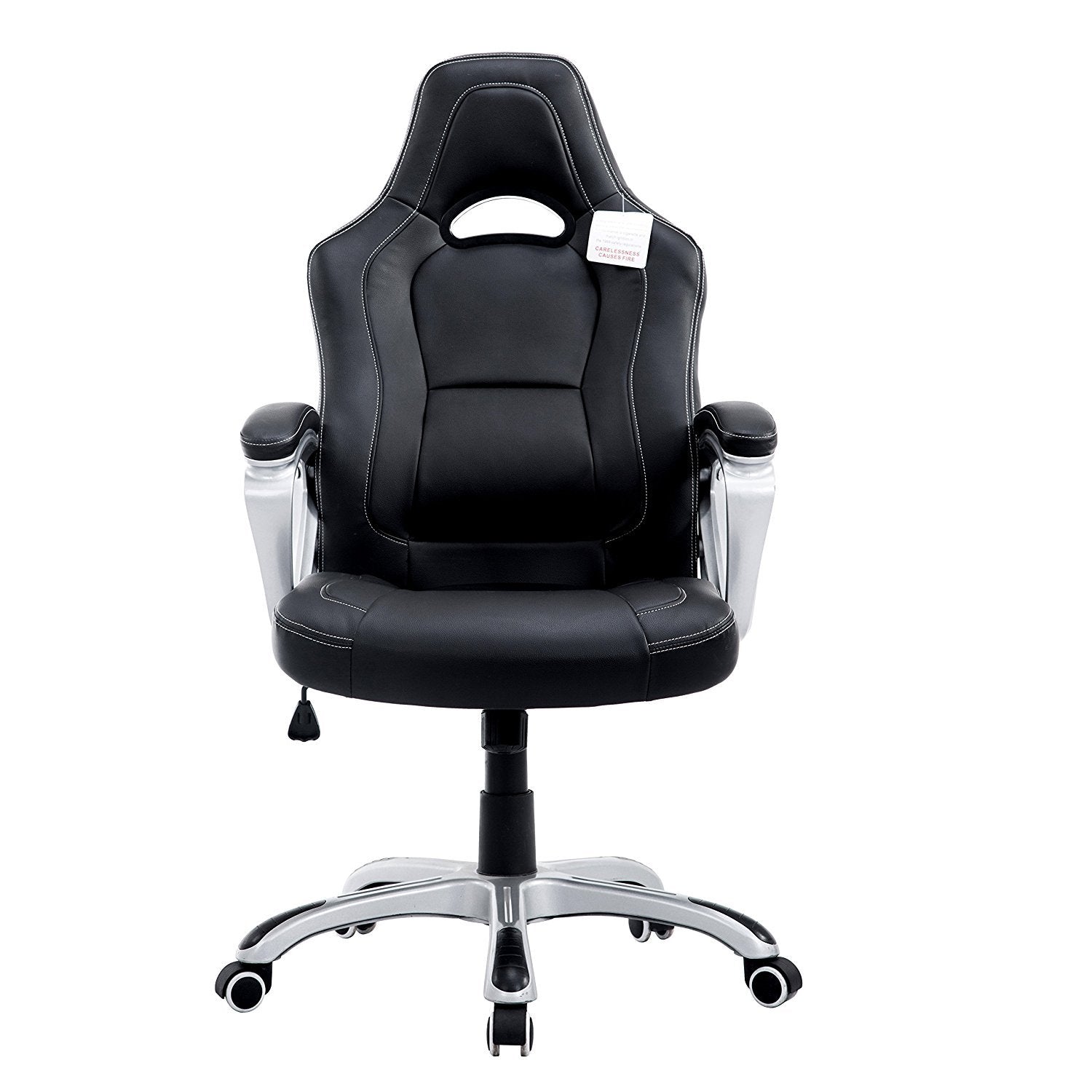 DaAls Racing Sport Swivel Office Chair in Black