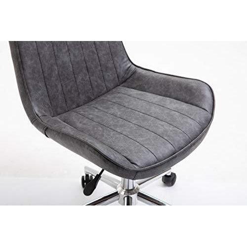 Cherry Tree Furniture Cala Vintage Grey Pu Leather Desk Chair Swivel 