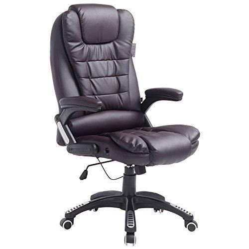 Executive Recline High Back Extra Padded Office Chair, MO17 Brown