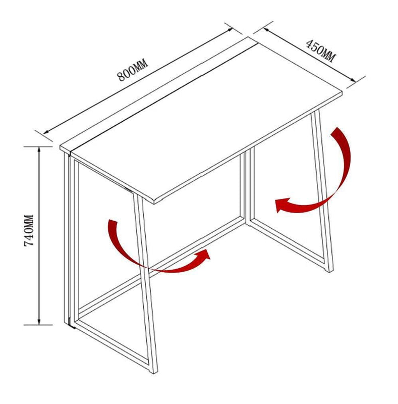 Compact Flip Flop Folding Computer Desk Home Office Laptop Desktop