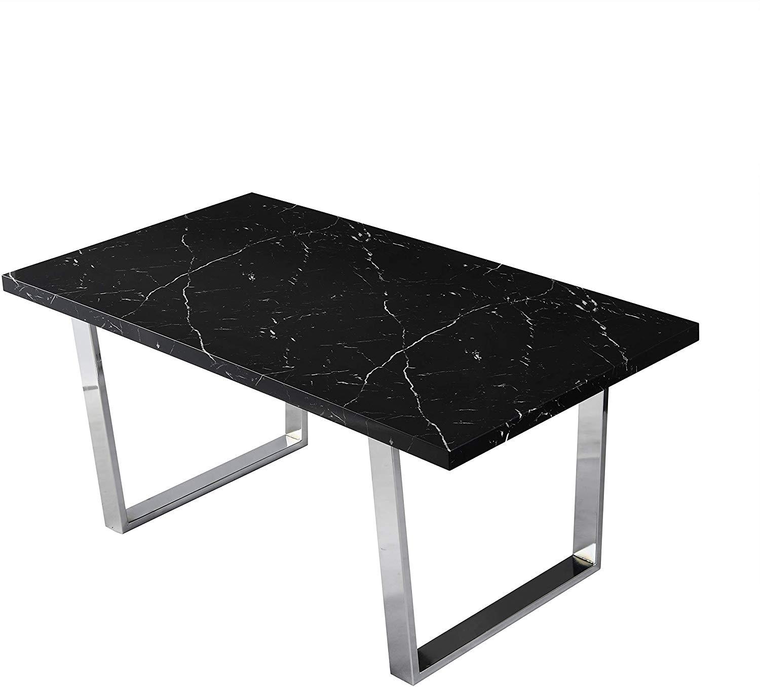 BIASCA 6-Seater High Gloss Marble Effect Dining Table with ... on {keyword}