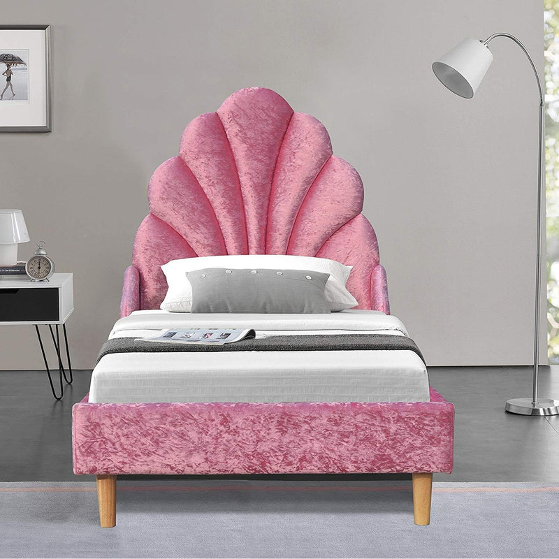 Cherry Tree Furniture Ariel Pink Crushed Velvet Upholstered Princess 4211