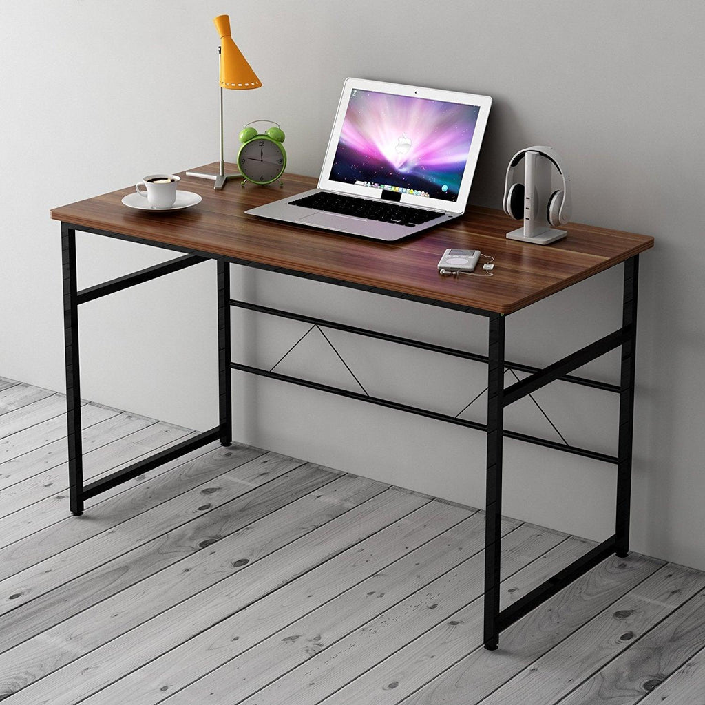 Sleek Design Computer Desk Home Office Table 100 x 50 x 72 cm , Walnut |  daals