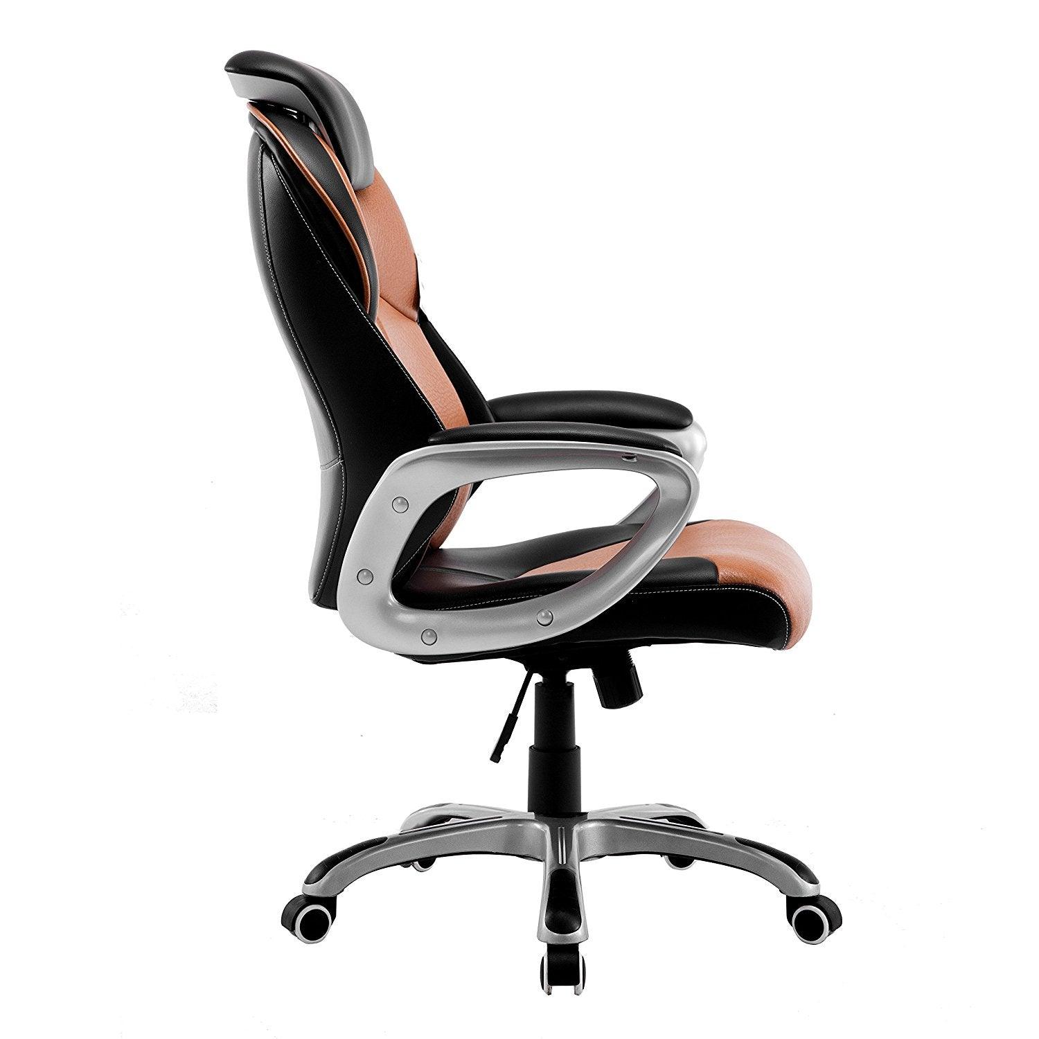 Extra Padded PU Leather Executive Swivel Office Chair with Padded