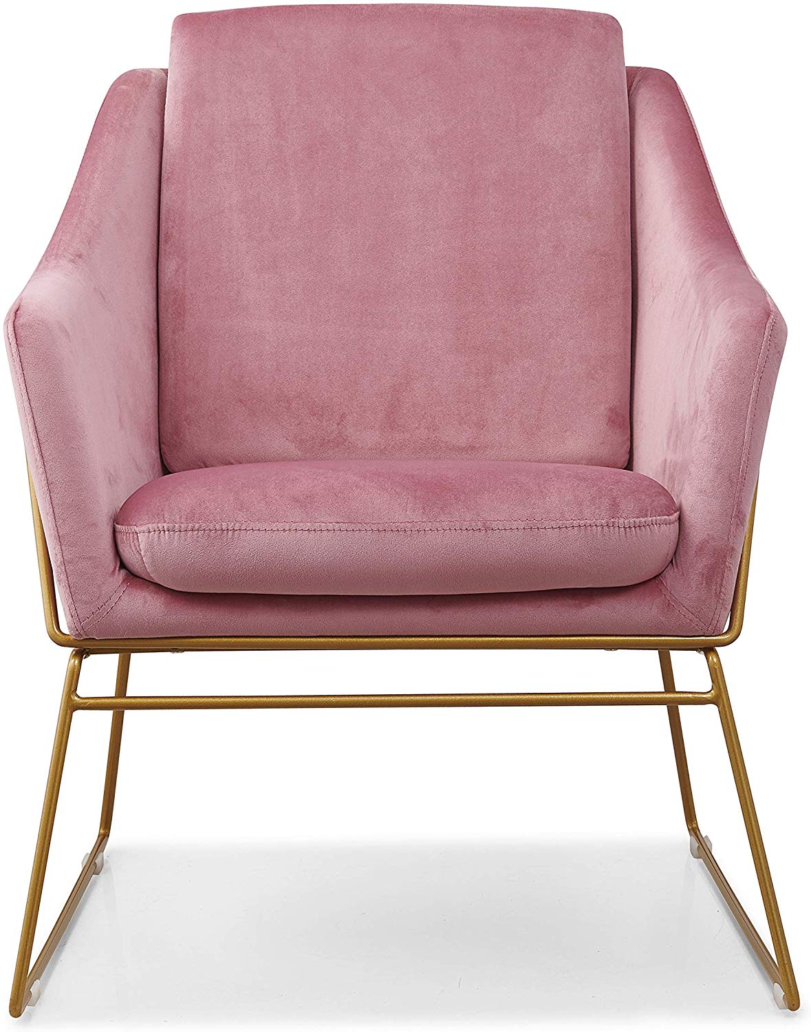 Hedy Accent Chair in Pink Velvet