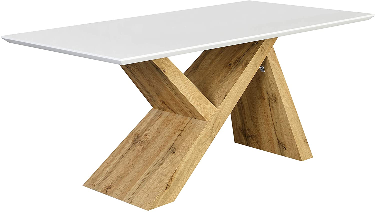 Orillia Oak Effect 160 cm Dining Table  with White Top