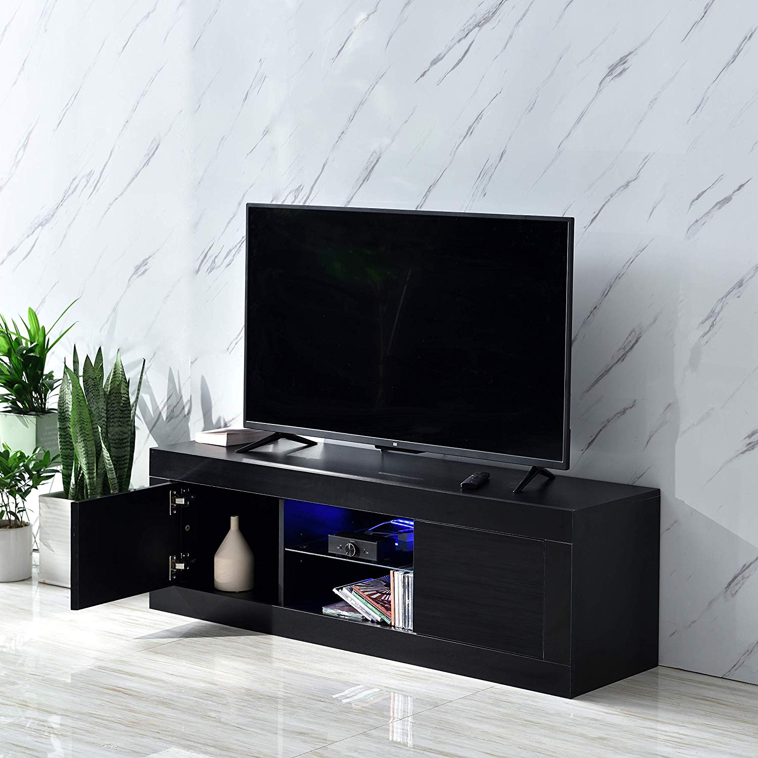  Cherry  Tree  Furniture MELDAL LED High Gloss TV  Stand TV  