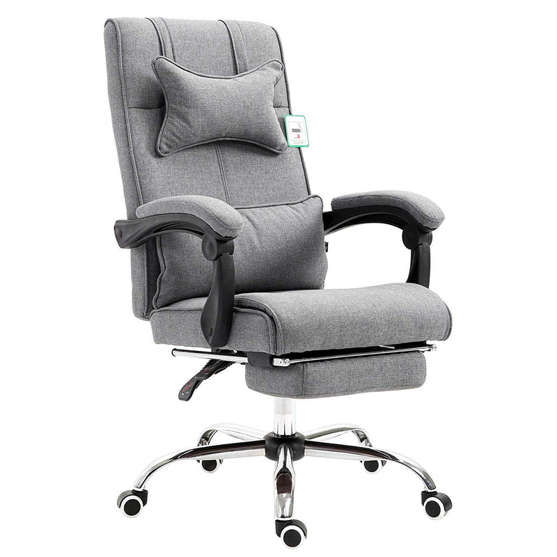Premium Executive Reclining Desk Chair With Footrest Headrest And