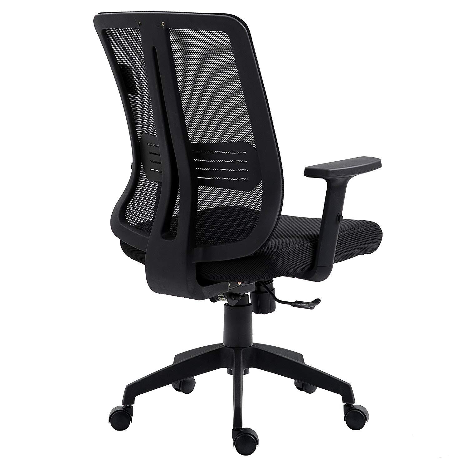 black mesh medium back executive office chair swivel desk chair with