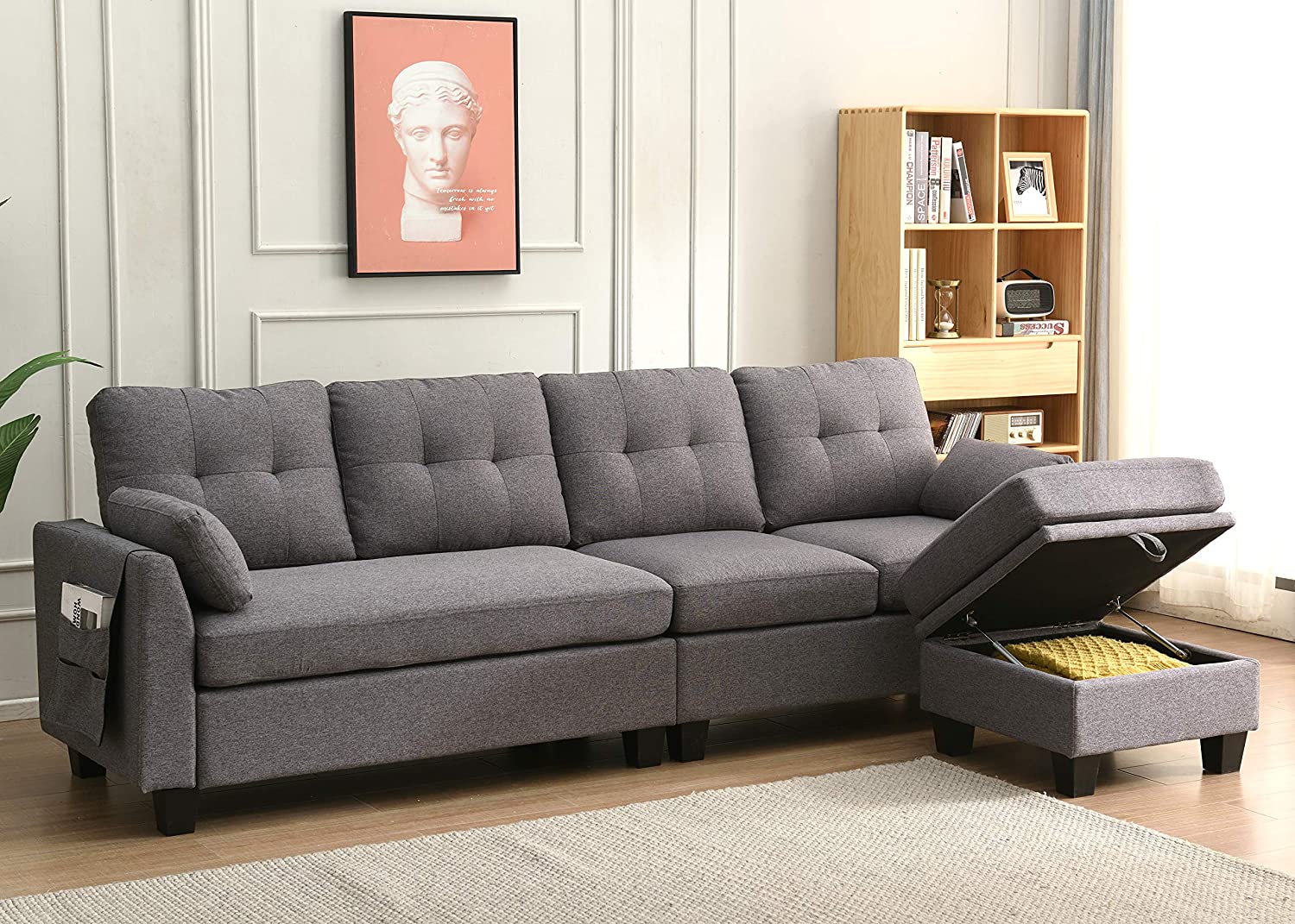 4 seater sofa bed with storage