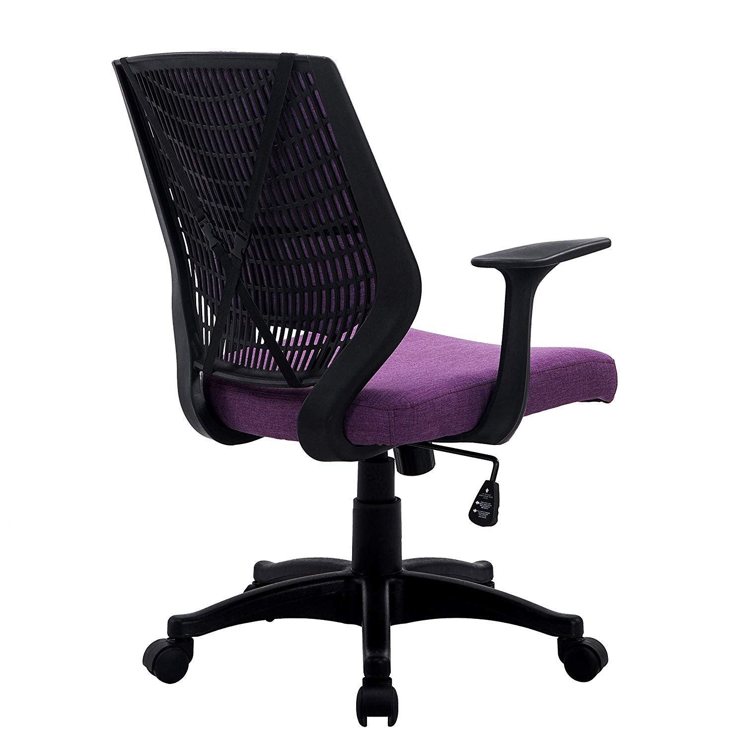 Fabric Medium Mesh Back Desk Office Swivel Chair with ...