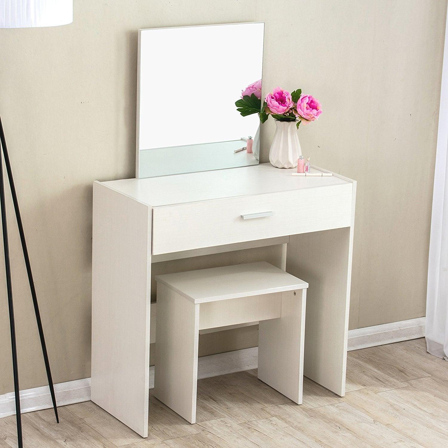 Modern Design Large Mirror Vanity Dressing Table with