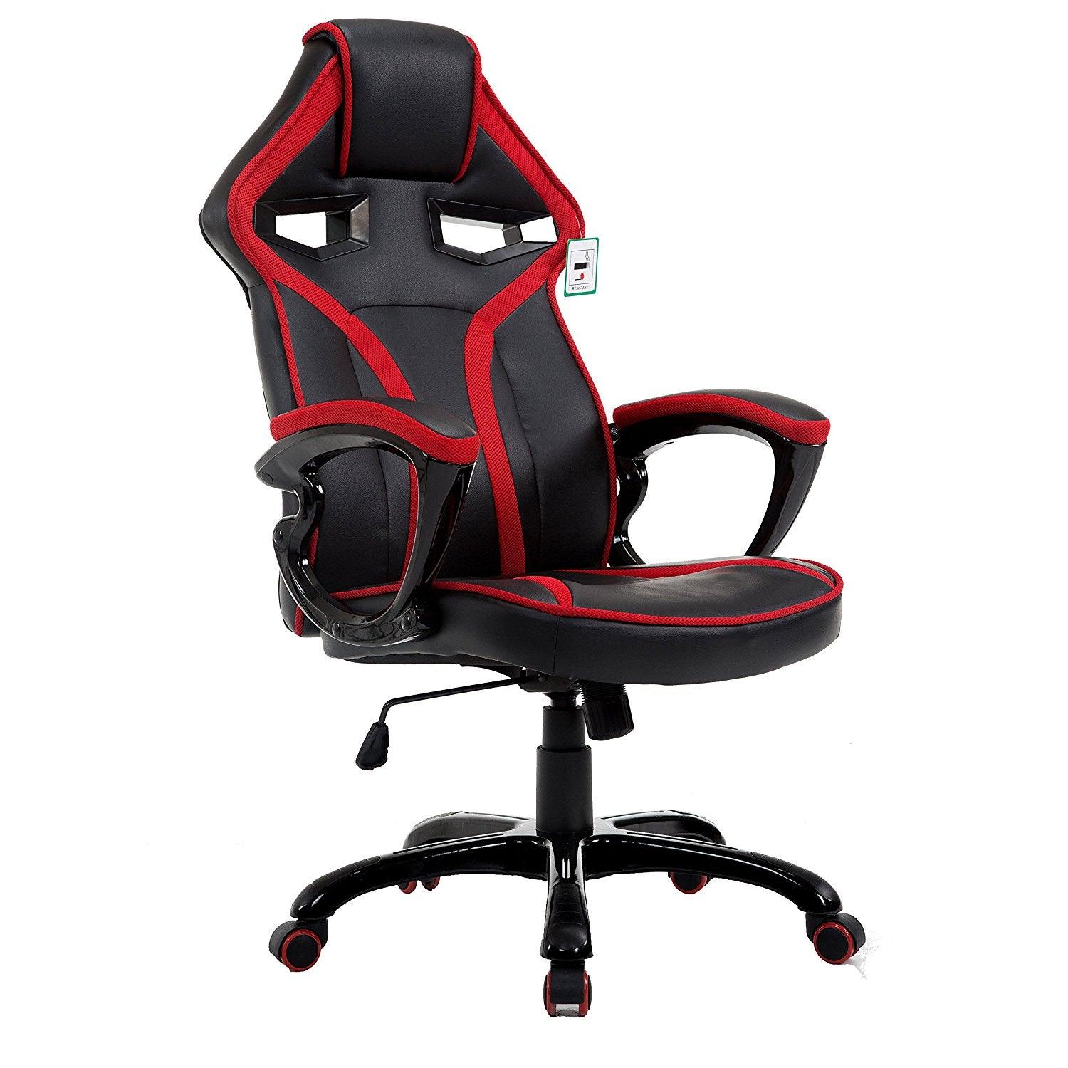 CTF Racing Style Gaming PU Leather Swivel Desk Chair with ...