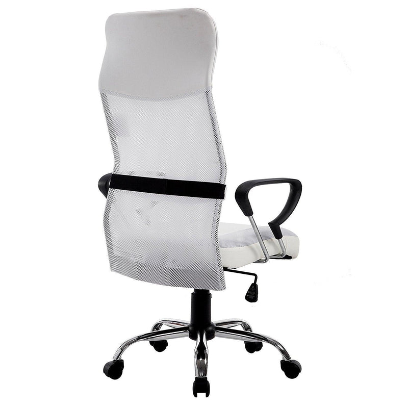 Sleek Design High Back Mesh Fabric Swivel Office Chair with Chrome Bas