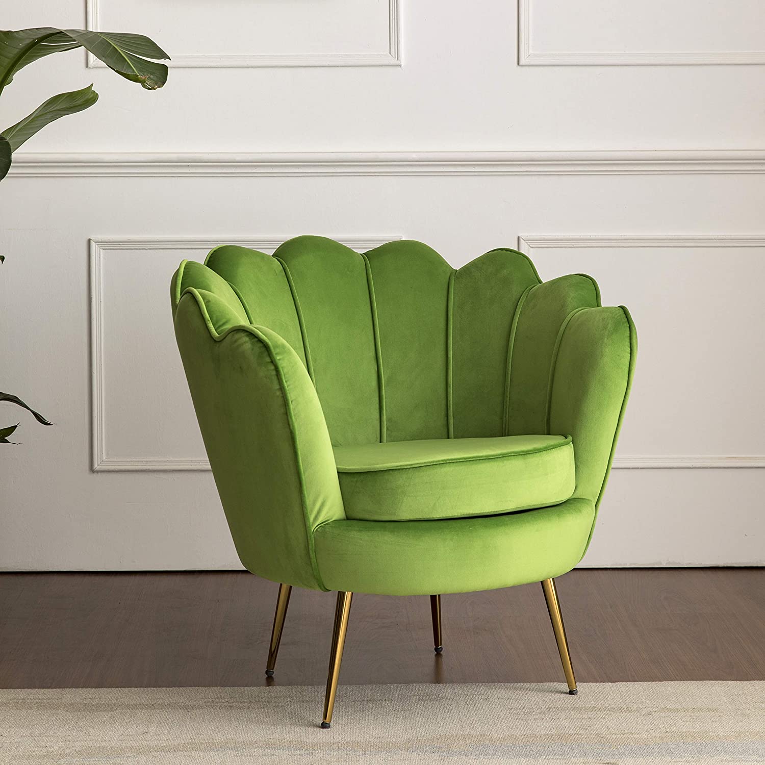 Hepburn Accent Chair in Light Green Velvet | Shop Designer Home Furnishings