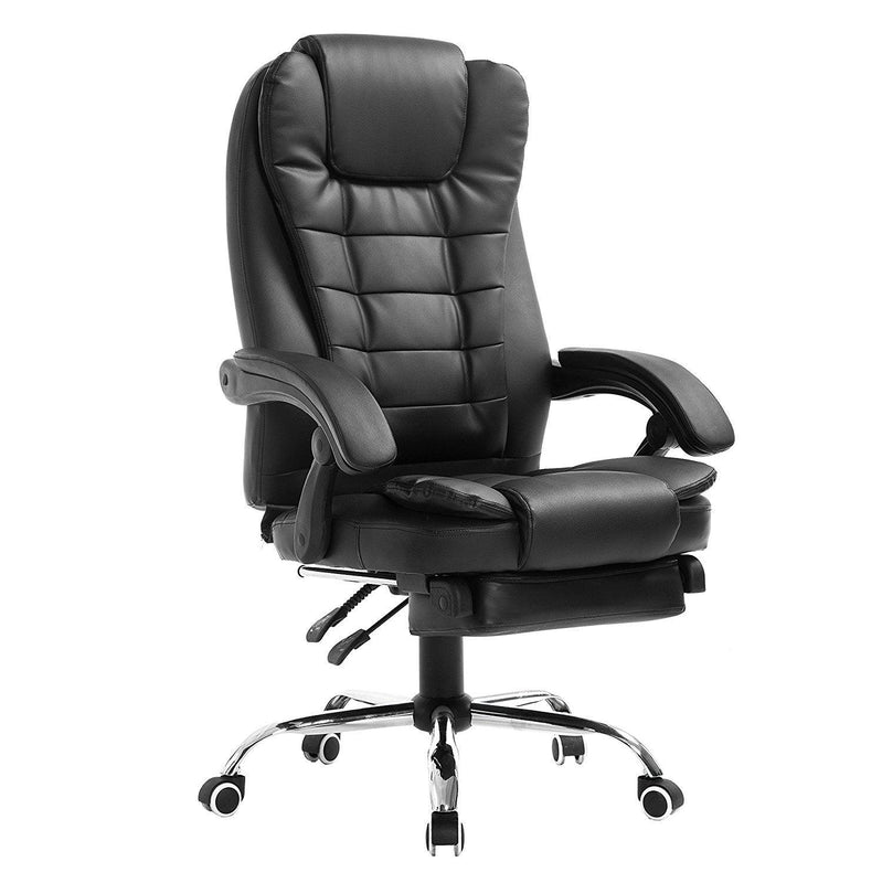 luxury leather office chair comfortable swivel furniture desk reclining padded