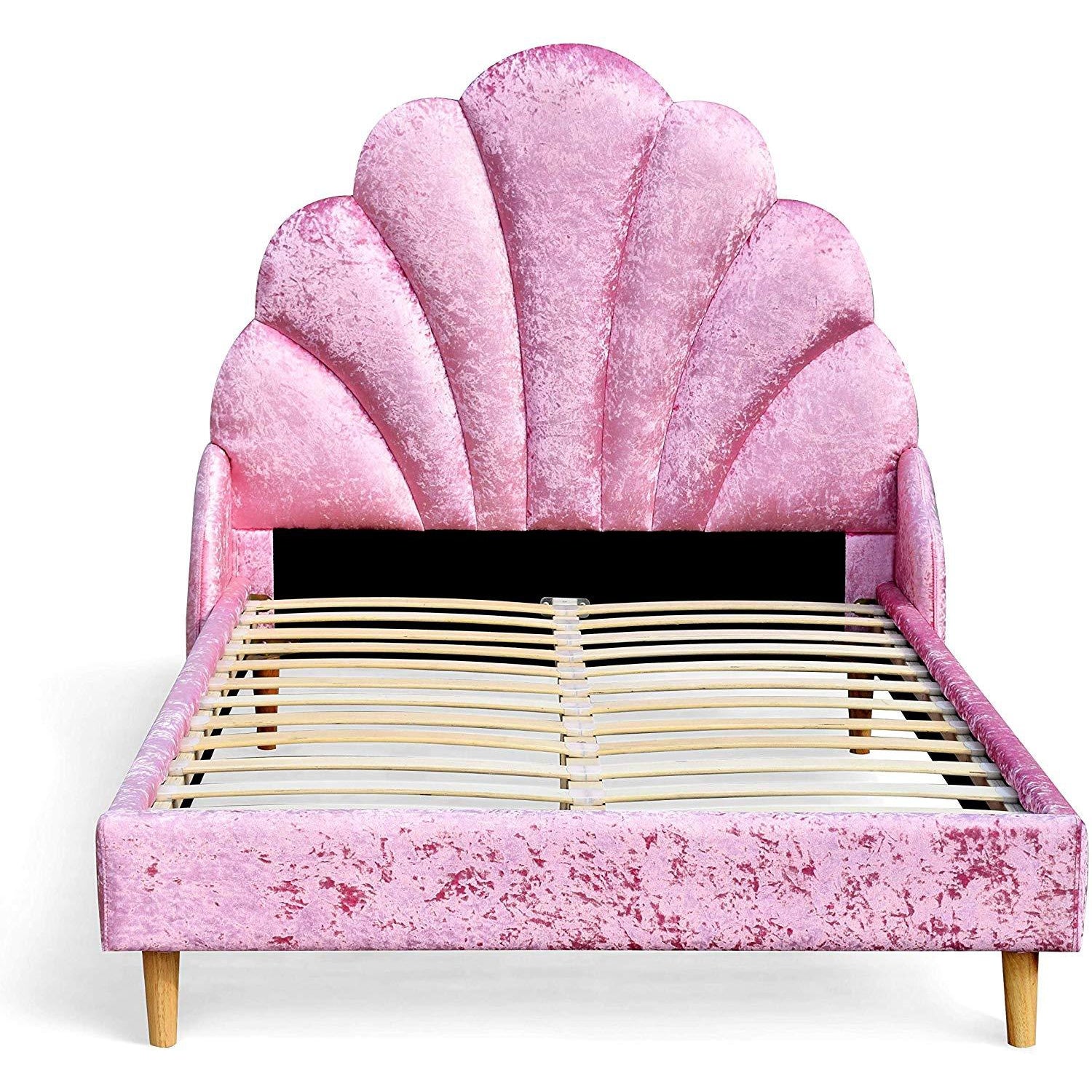 Cherry Tree Furniture Ariel Pink Crushed Velvet Upholstered Princess 6505