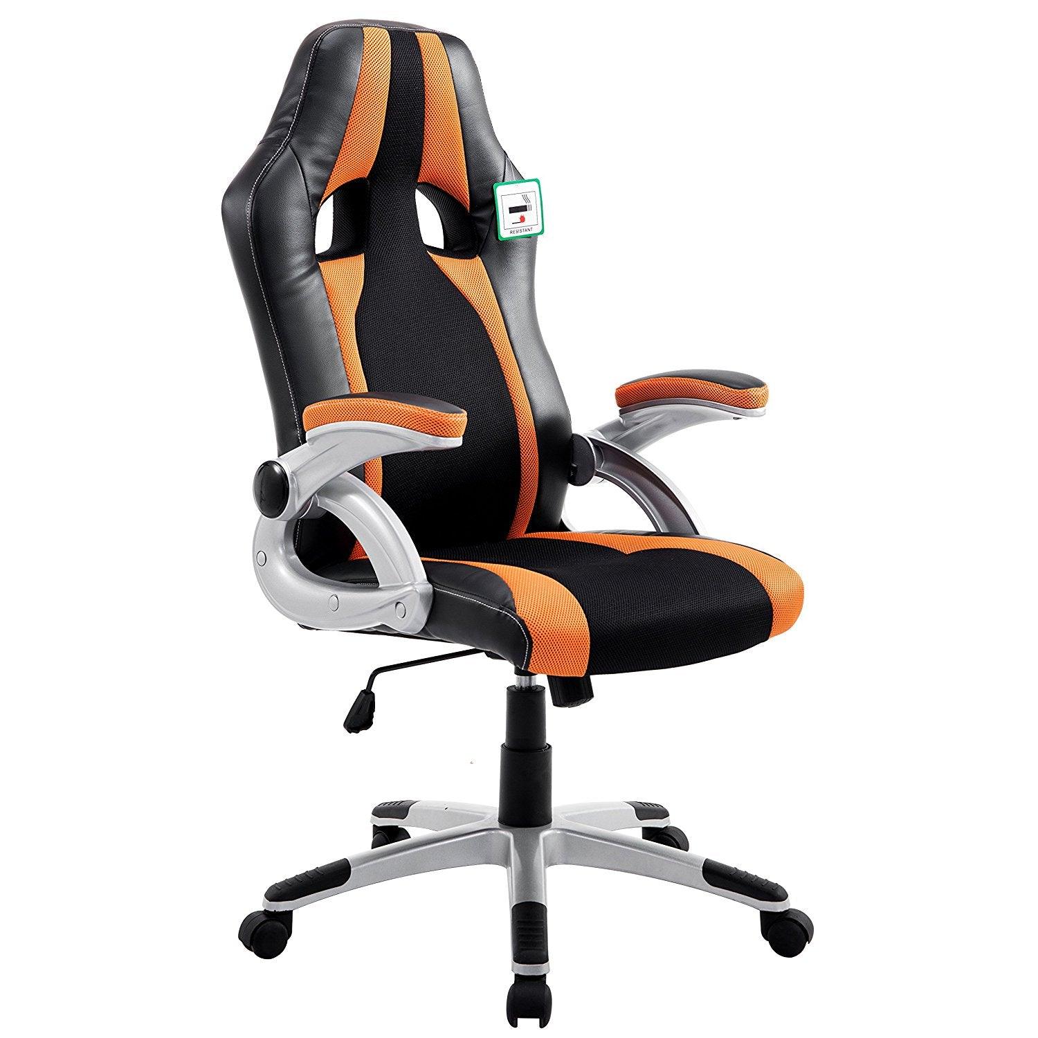 Ctf High Back Pu Leather Fabric Racing Gaming Swivel Chair With