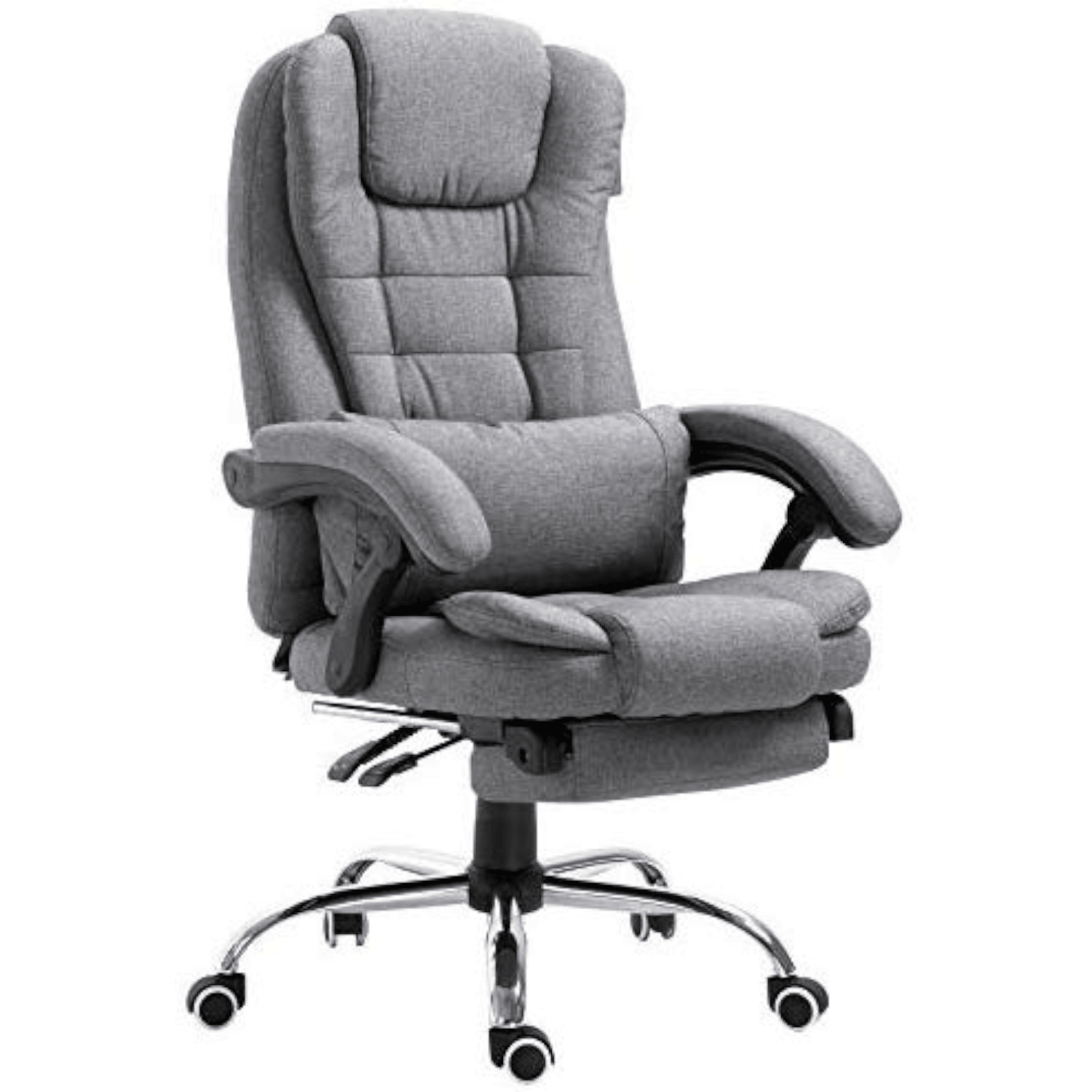 Executive Reclining Computer Desk Chair with Footrest, Headrest and