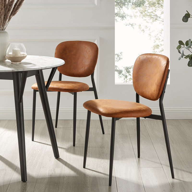 leather tufted dining room chairs