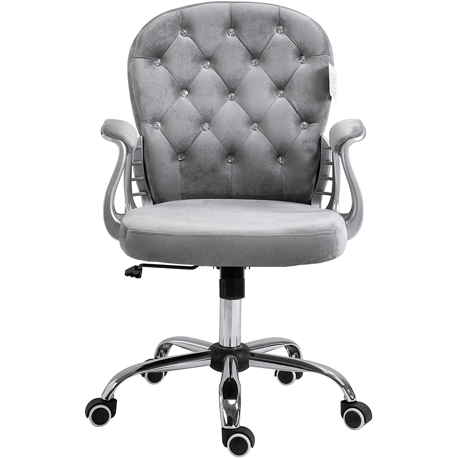 Grey Velvet Chesterfield Swivel Chair | daals