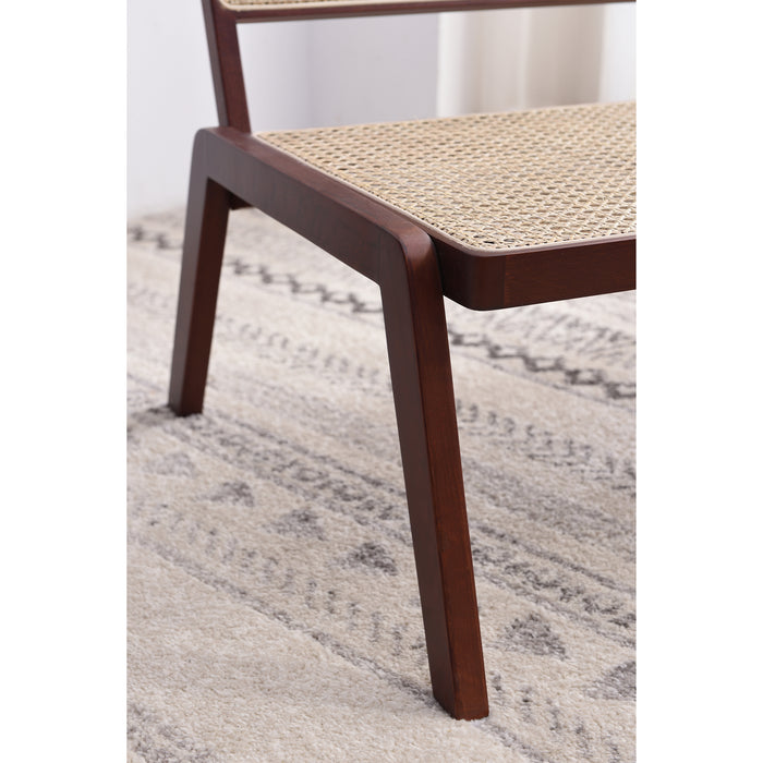 Pembroke Solid Wood Rattan Low Lounge Chair Walnut | Shop Designer Home