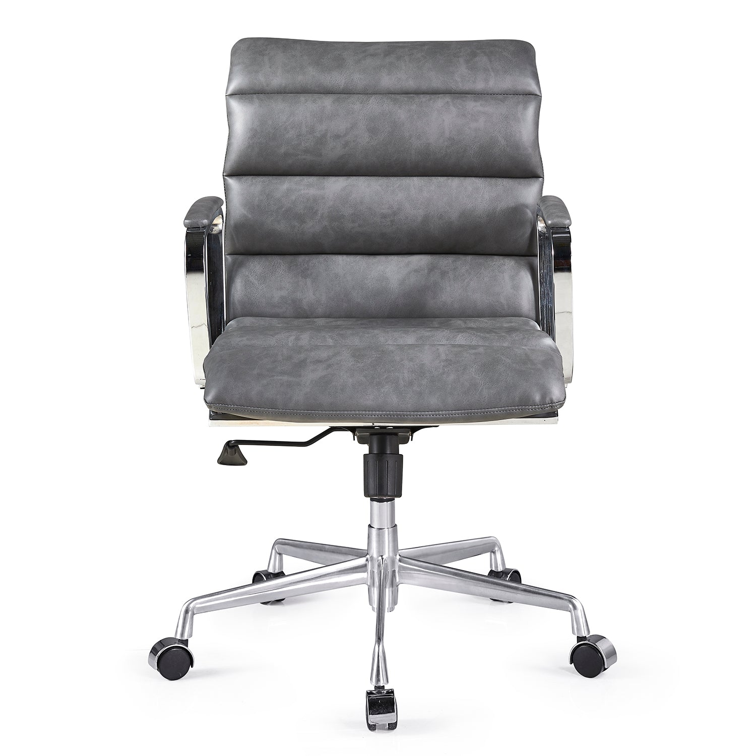 Kingston Vintage Effect Faux Leather Office Chair with Chrome Frame and