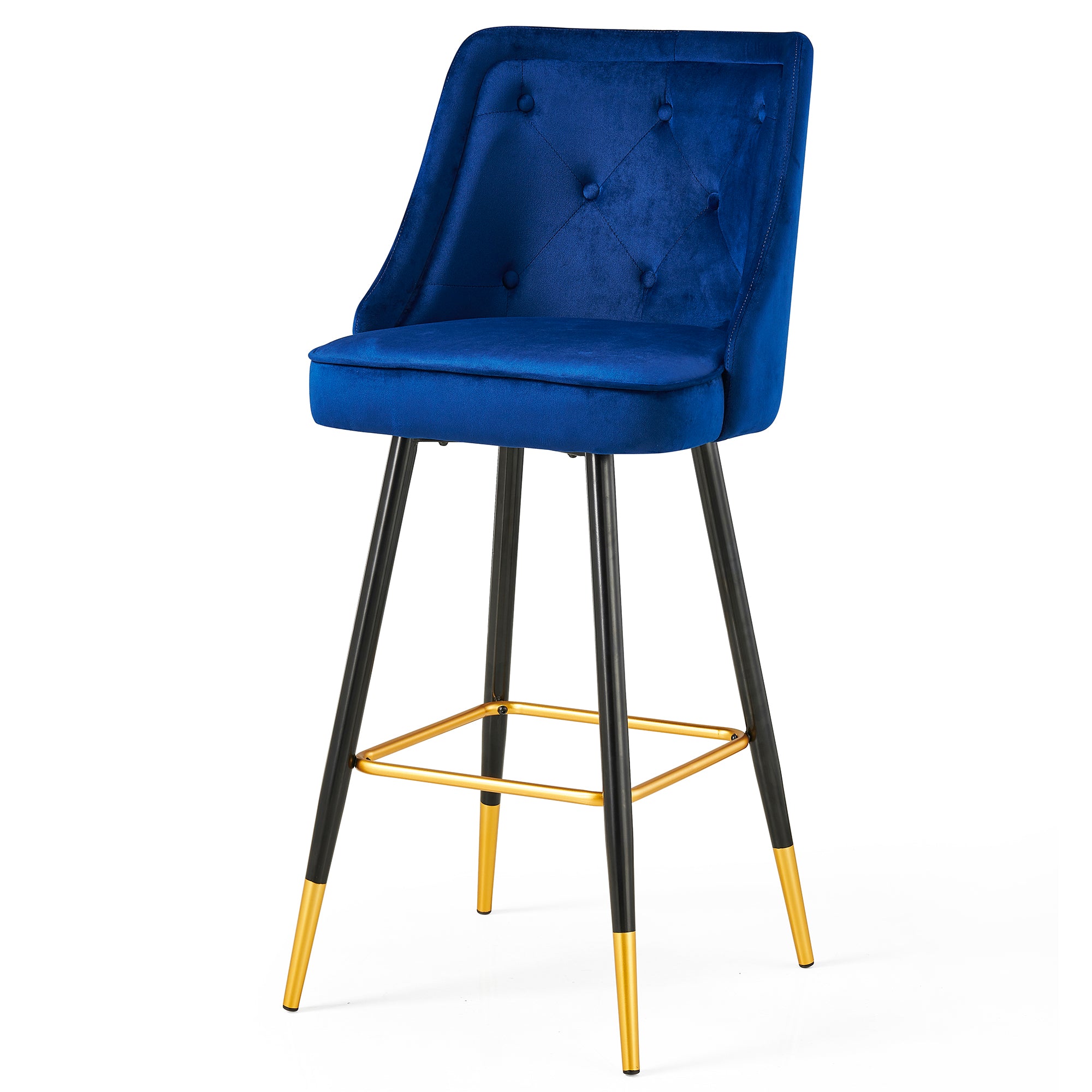 Kempton Pair Of Bar Stools In Royal Blue Velvet Shop Designer Home Furnishings