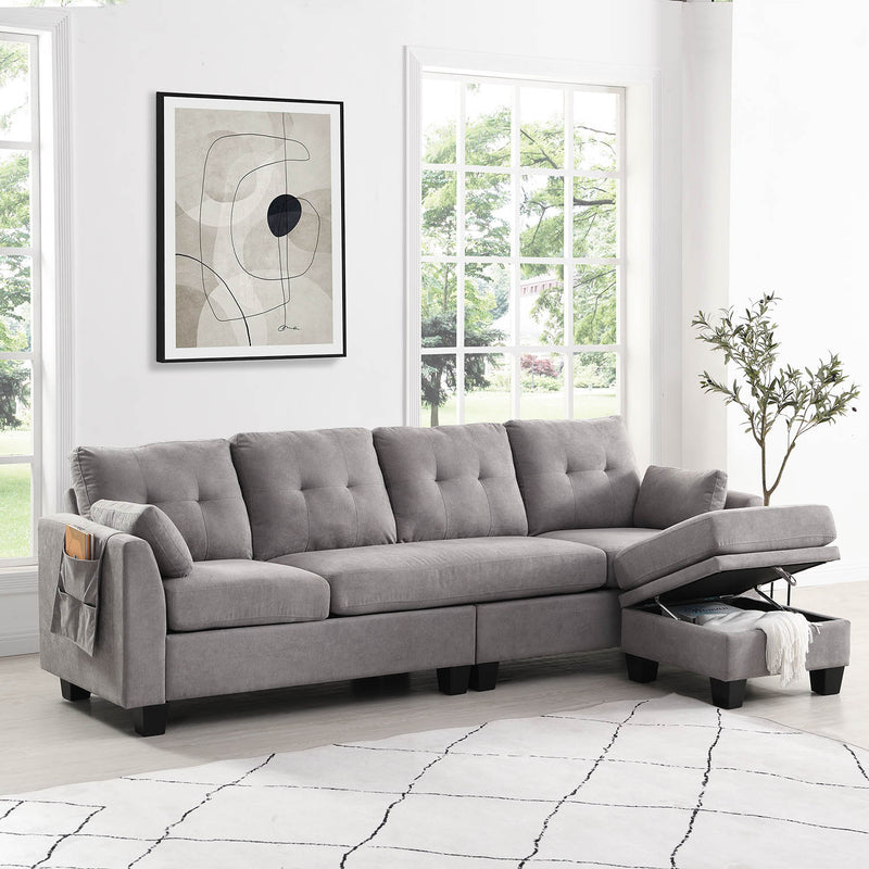 light grey 4 seater sofa