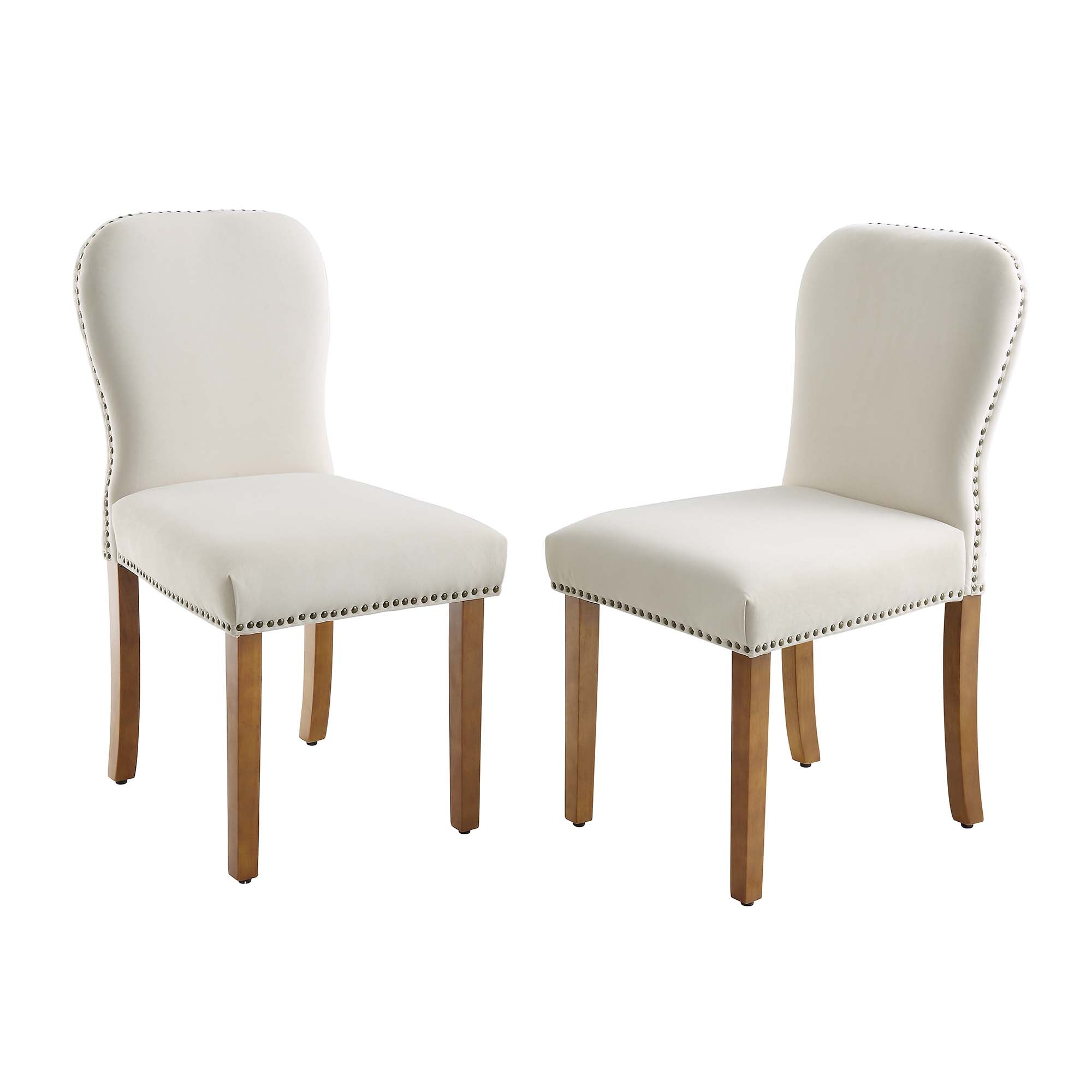 Stanway Set of 2 Champagne Velvet Dining Chairs