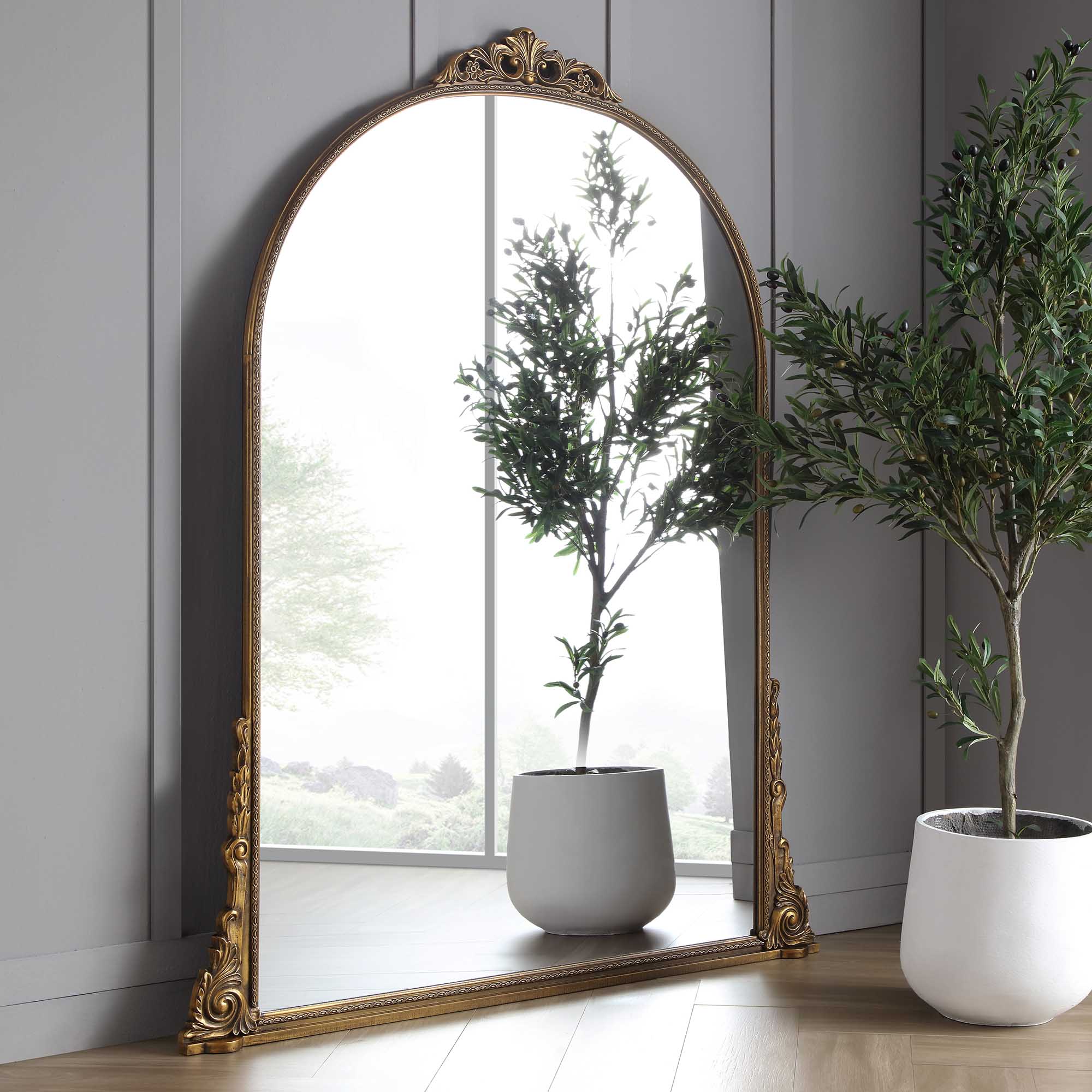 Mirabel Full Length Mirror 186 x 144 cm, Antique Gold Effect