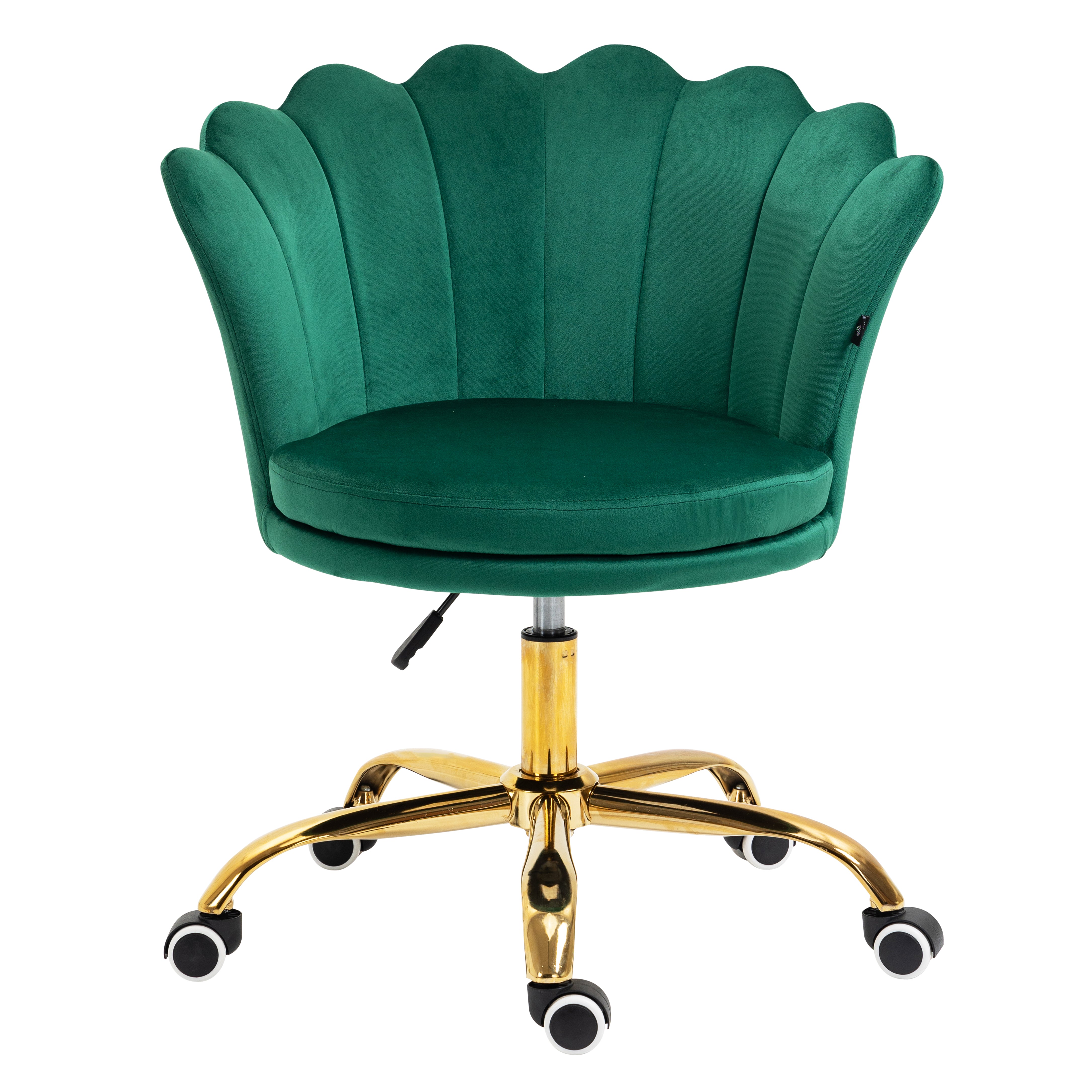 Hepburn Scalloped Swivel Chair (Green Velvet)