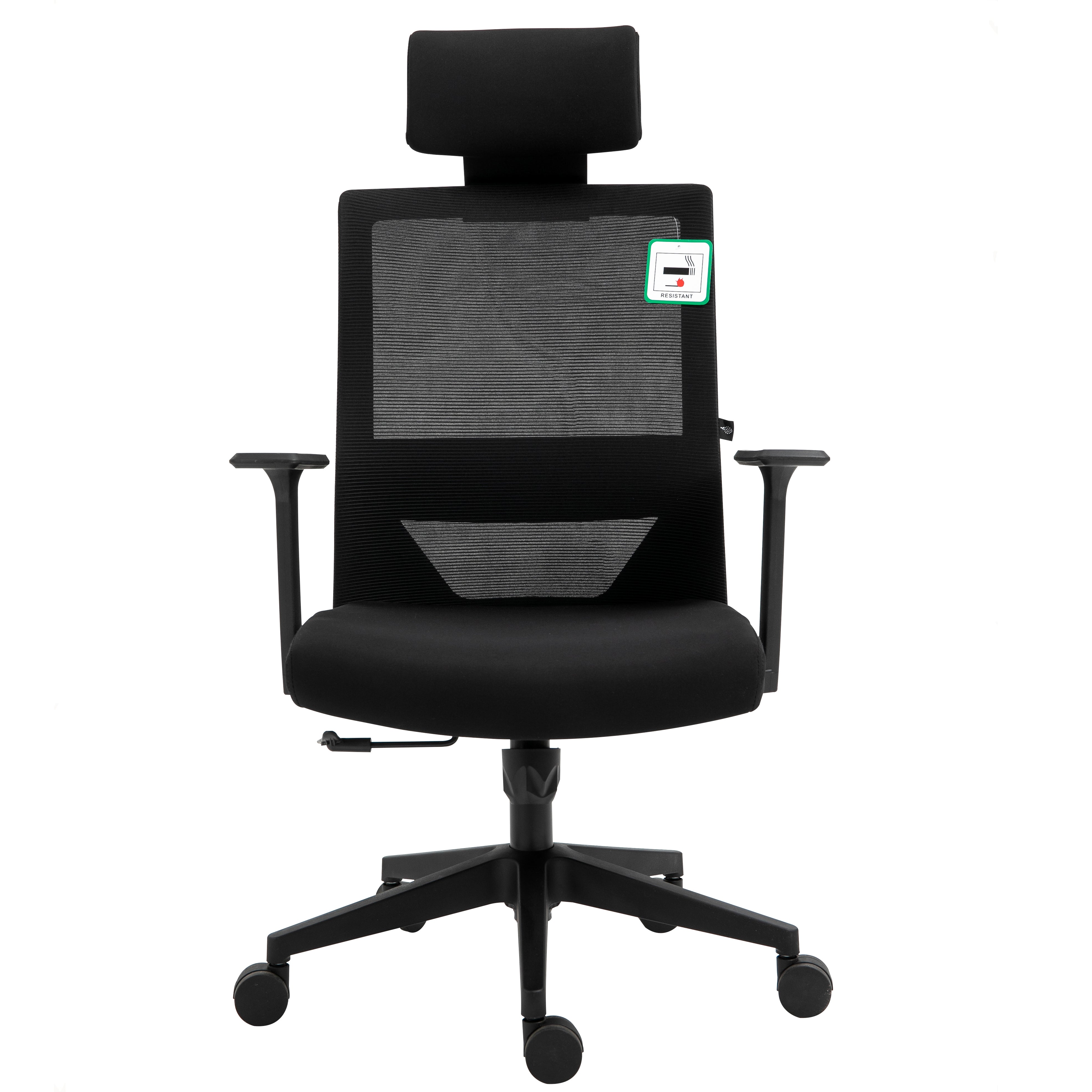 Joni High Back Mesh Office Chair with Headrest in Black