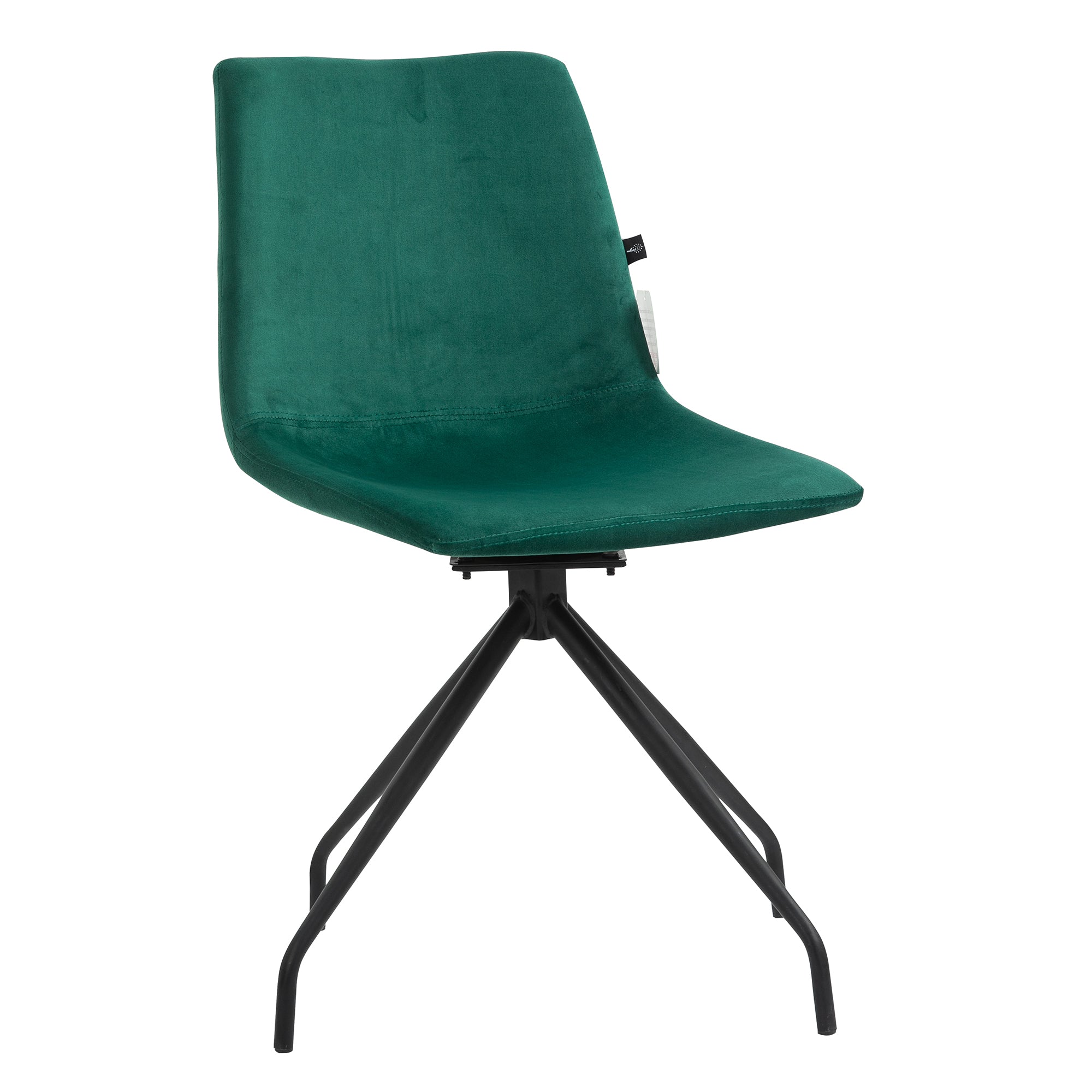 Florian Pair of Velvet Effect Microfibre Dining Chairs in Green